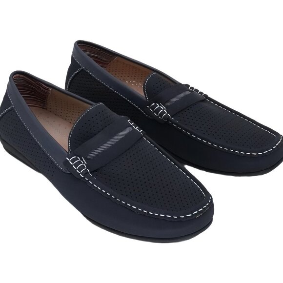 Stacy Adams Corby Moc Toe Saddle Loafers Navy US 12M